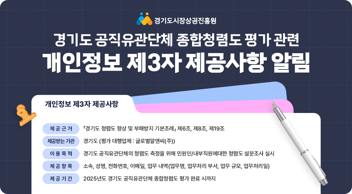 경기도 공직유관단체 종합청렴도 평가 